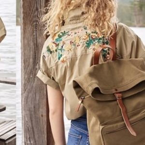 Embroidered tie front top from Madewell